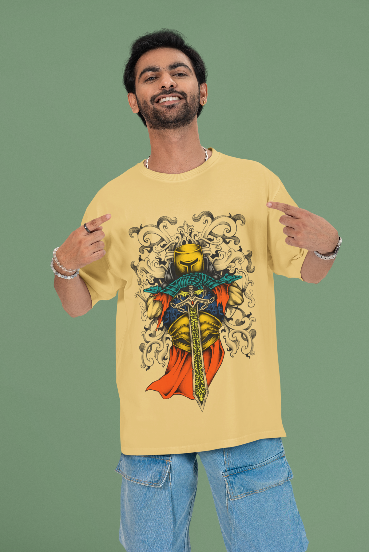 THE GOLDEN WARRIOR — Unisex Oversized Standard T-Shirt