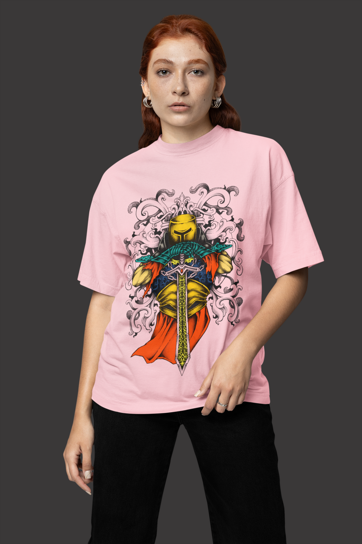 THE GOLDEN WARRIOR — Unisex Oversized Standard T-Shirt